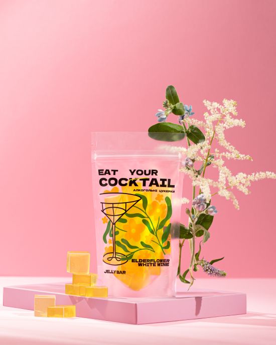Алкогольні желейні цукерки Jelly Bar Бузина і біле вино