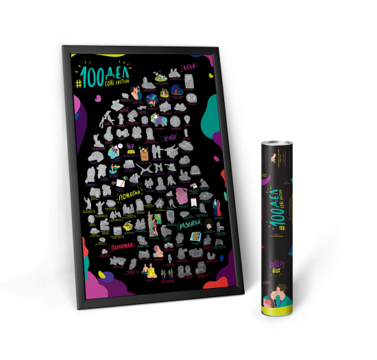 Скретч-постер 100ДЕЛ для пары LOVE edition