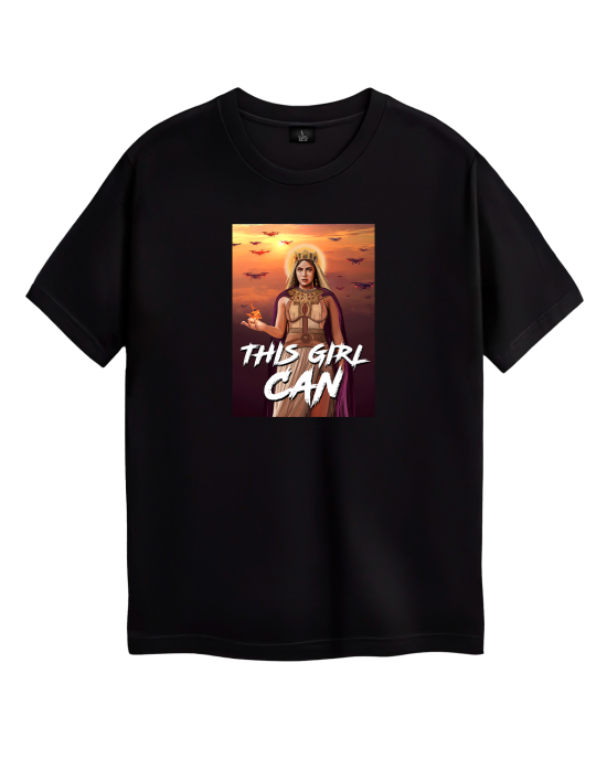 Футболка Vidro "This girl can" А4 чорна