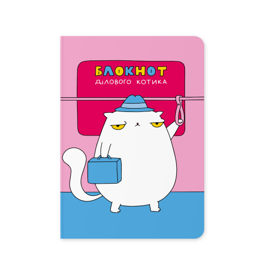 Блокнот Orner в точку «Деловой котик»