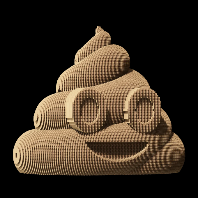 Картонний 3Д пазл "Poop"