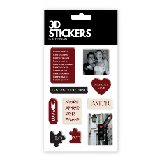 Набір 3D-стікерів "Love Vibes"