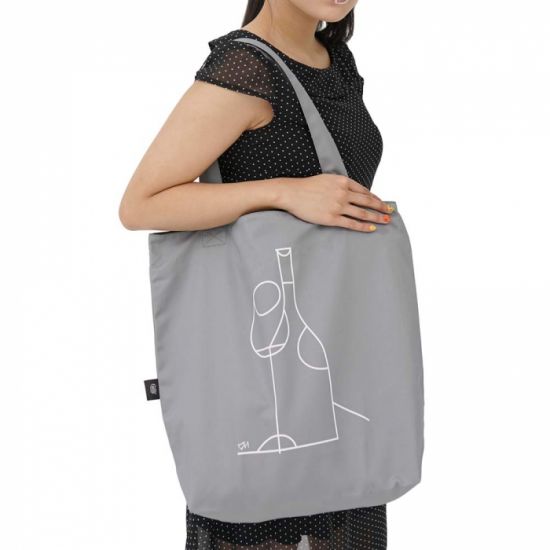 Еко-сумка "Вино" сіра