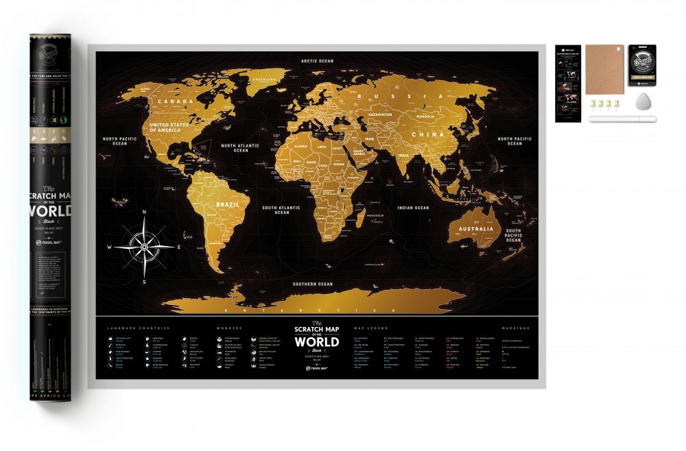 Скретч Карта Мира Travel Map Black