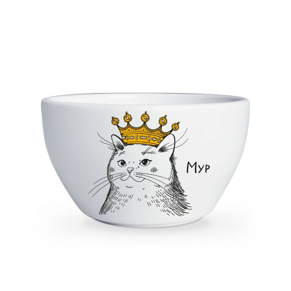 Глубокая тарелка "Кошка в короне"