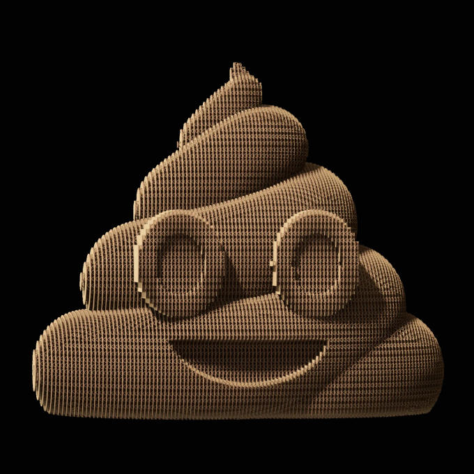 Картонний 3Д пазл "Poop"