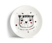 Тарелка Котик "У меня от тебя мурашки"