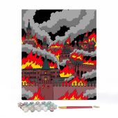 Картина по номерам "Пылающий кремль"