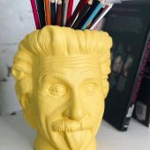 Арт-вазон "Эйнштейн" (желтый)