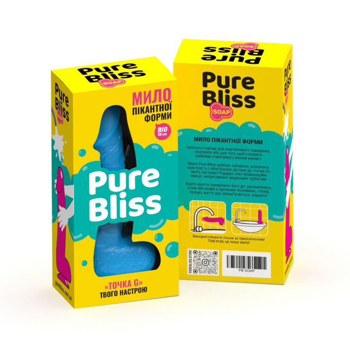 Мыло пенис Pure Bliss Big синий