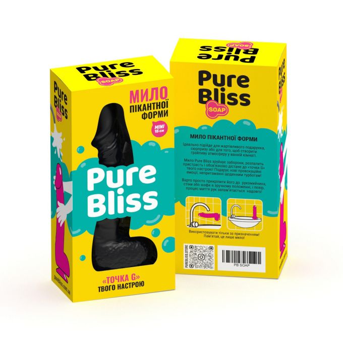 Мыло пенис Pure Bliss Mini чорный