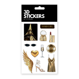 Набір 3D-стікерів "Golden Glam"