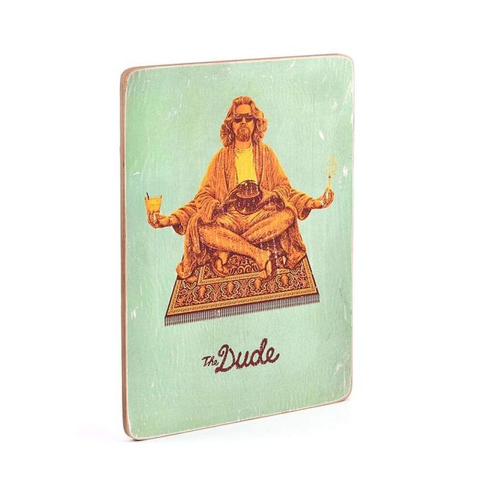 Деревянный постер "The Dude on carpet"