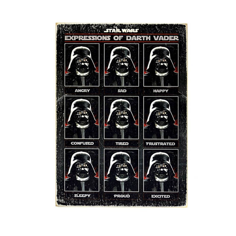 Деревянный постер "Star Wars Expressions"