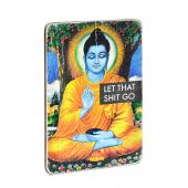 Деревянный постер "Let that shit go"