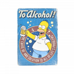 Деревянный постер "The Simpsons #3 To Alcohol (blue)"