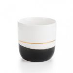 Стакан бело-черный с золотой полоской