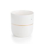 Стакан белый с черной и золотой точками