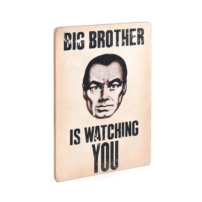 Дерев'яний постер "Big Brother is watching You"