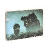 Деревянный постер "Hedgehog and Owl"