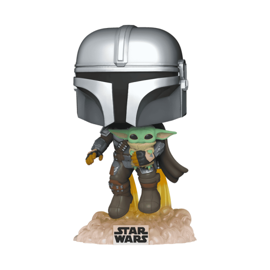 Игровая фигурка Funko POP! серии "Мандалорец" - мандалорец, который летит с малышом Игровая фигурка Funko POP! серии "Мандалорец" - мандалорец, который летит с малышом
