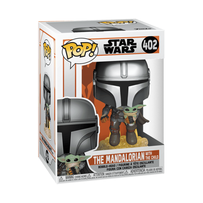 Ігрова фігурка Funko POP! серії "Мандалорець" - Мандалорець, що летить з малюком