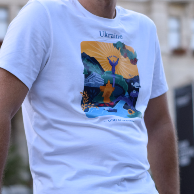 Футболка Maliunky Україна  (біла)