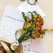 Счастливый дневник "Белый в горошек"