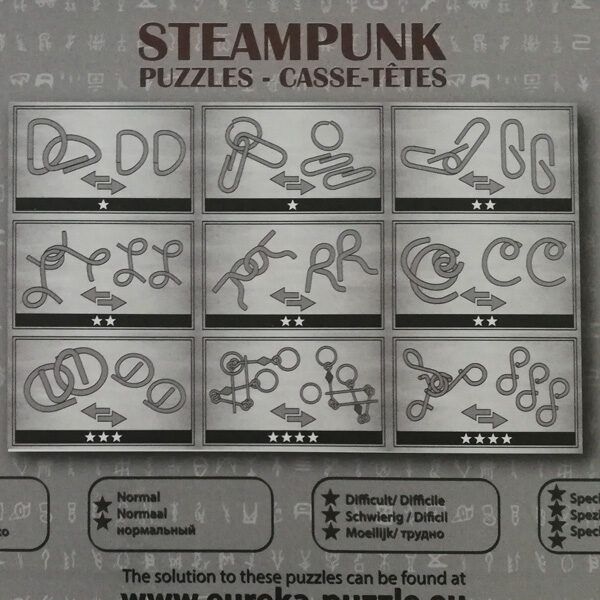 Набор головоломок 9 Steampunk Puzzles Gray set