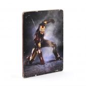 Деревянный постер "Iron Man #3 In smoke"