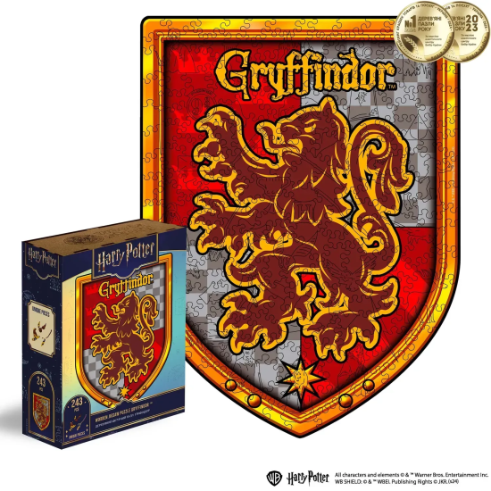 Фігурний дерев'яний пазл  Гаррі Поттер - Герб Ґрифіндор