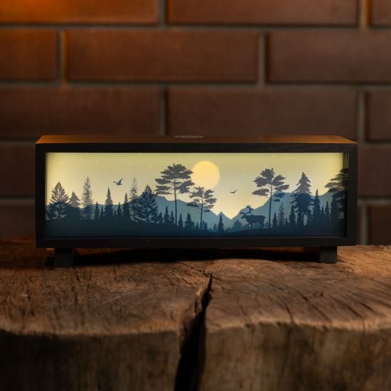 Нічник-панорама “Нічний ліс” чорний