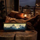 Нічник-панорама “Нічний ліс” чорний