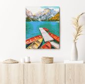  Картина за номерами «Човники на озері»