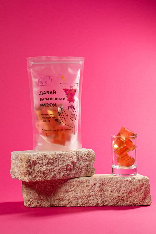 Желейні цукерки Jelly Bar Малинівка з червоним перцем