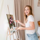 Картина за номерами "В майстерні флориста"