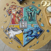 Фігурний дерев'яний пазл Гаррі Поттер - Гоґвортс (Colorful)