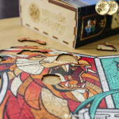 Фігурний дерев'яний пазл Гаррі Поттер - Гоґвортс (Colorful)