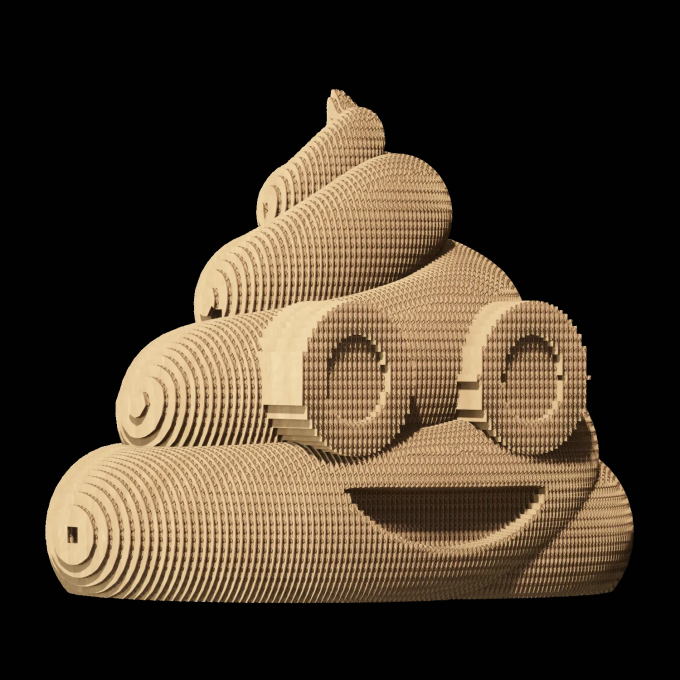 Картонний 3Д пазл "Poop"