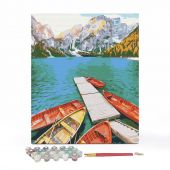  Картина за номерами «Човники на озері»