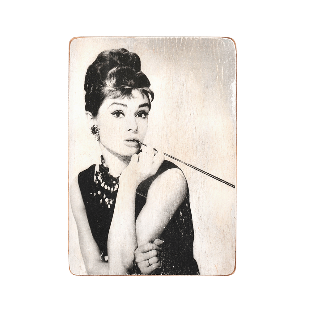 Дерев'яний постер "Audrey Hepburn # 1"