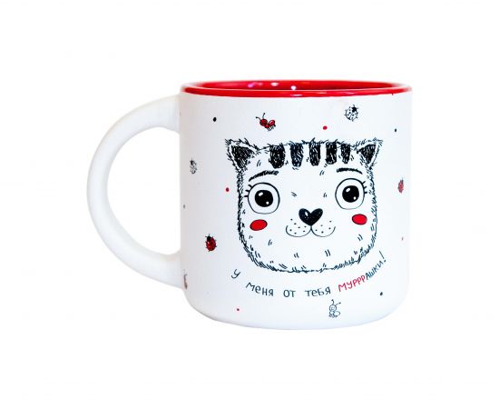 Чашка матовая "У меня от тебя муррашки"