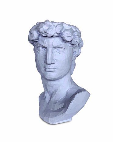 Арт-вазон "Давид"(светло-синий)