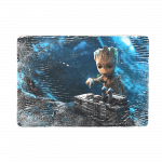 Деревянный постер "Baby Groot with bomb"