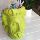 Арт-вазон "Эйнштейн" (салатовый)