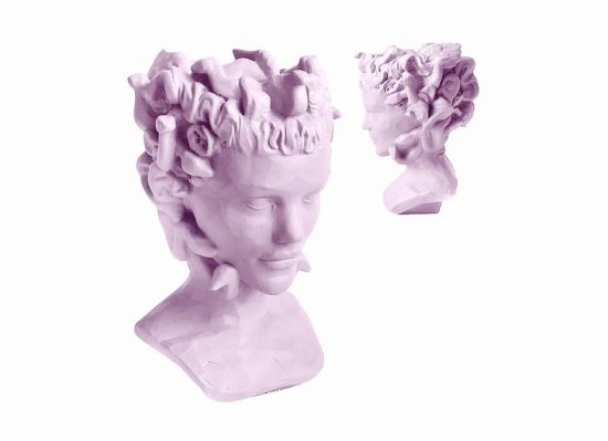 Арт-вазон "Медуза Горгона" (лиловый)