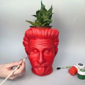 Арт-вазон "Эйнштейн" (красный)