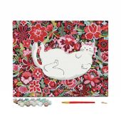 Картина по номерам "Кот в цветах"