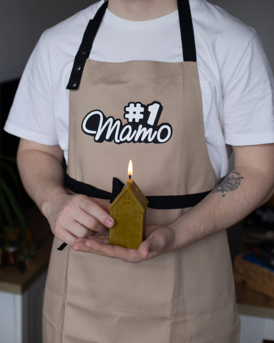 Фартух “Тато №1” бежевий