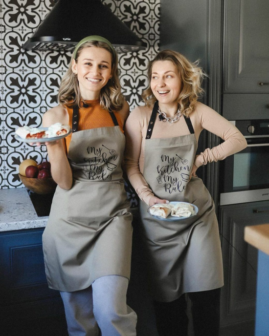 Фартух “My kitchen my rules” бежевий